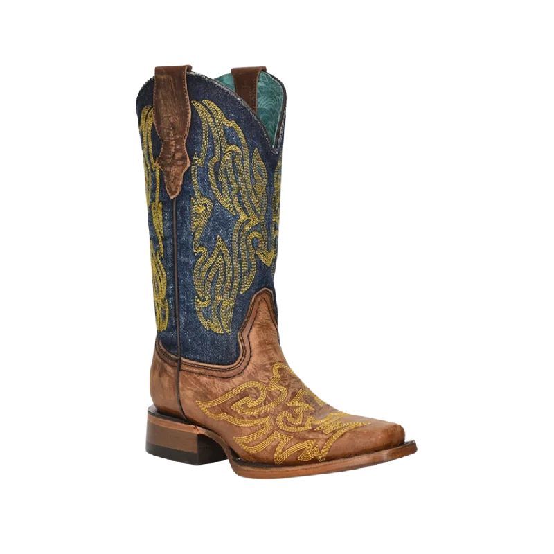 Luxury Hiking Shoes Corral Women's Denim Square Toe Western Boot
