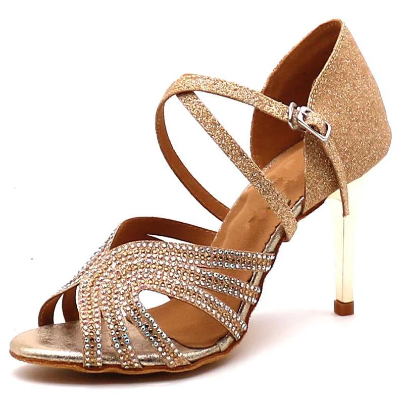 Women’s Casual Shoes Women's Sparkling Glitter Customized Heel Latin Shoes/Salsa Shoes/Ballroom Dance Shoes