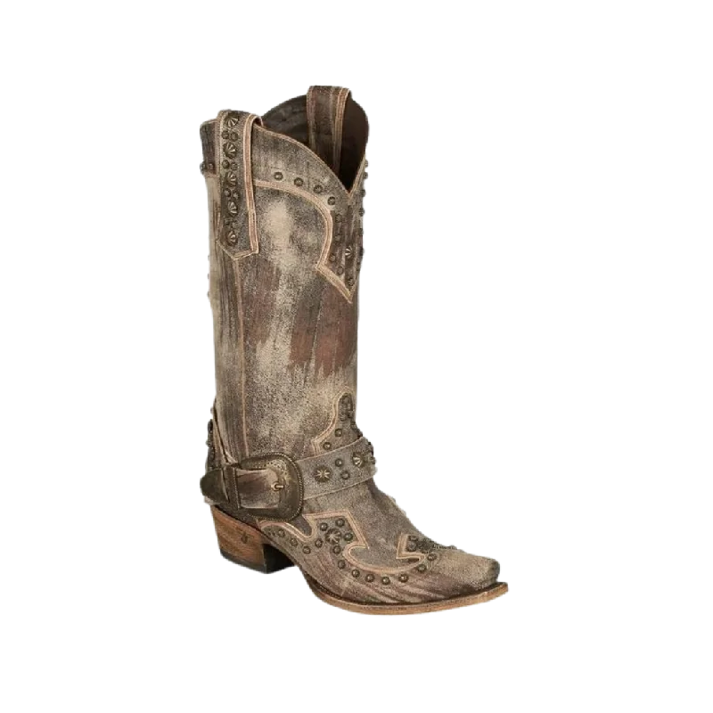 Designer Sneakers For Sale Lane Women Your Harness Studded Distressed Brown Boots