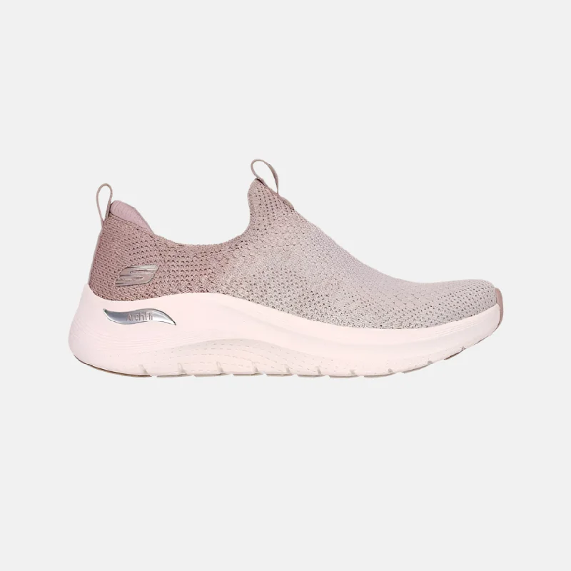 Comfortable Winter Sneakers Skechers Arch Fit 2.0 Women's Walking Shoes -Taupe