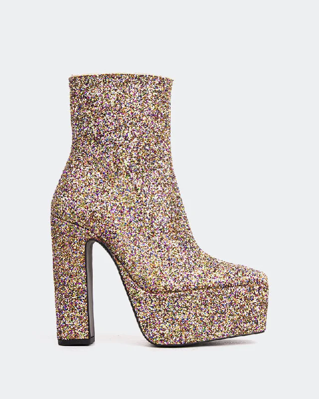 Sporty Casual Shoes Pepper Brown Glitter