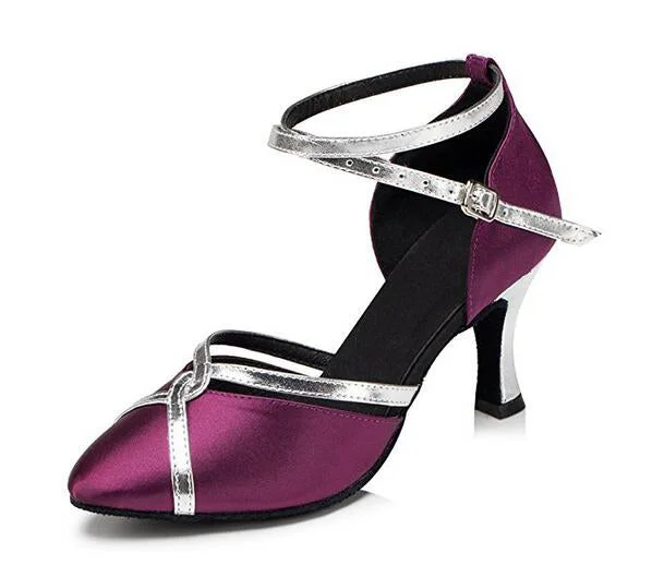 Women’s Sandals Online Ladies Ballroom Dance Shoes Closed Toe Purple