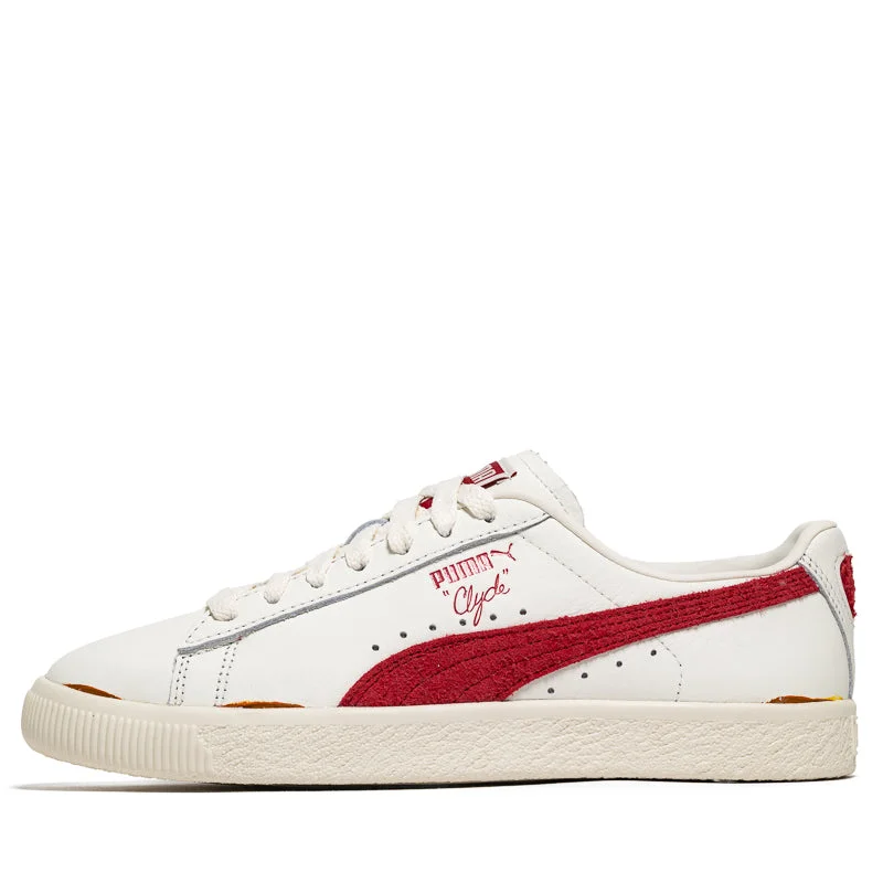 High Fashion Footwear Puma Clyde Neverworn III - Warm White/Chalk Red