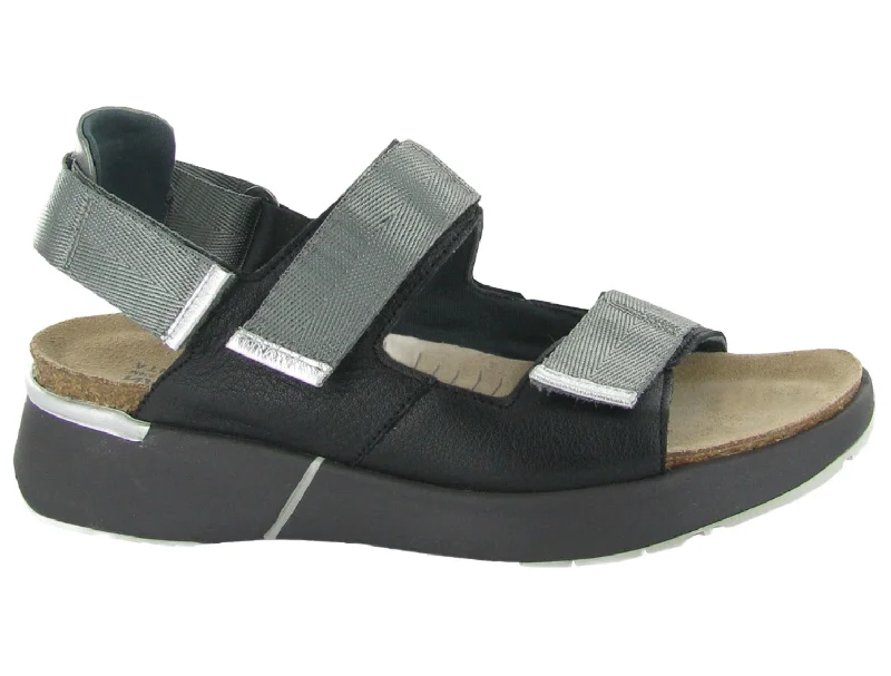 Comfortable Platform Shoes Odyssey Soft Black Leather (Women's size scale)