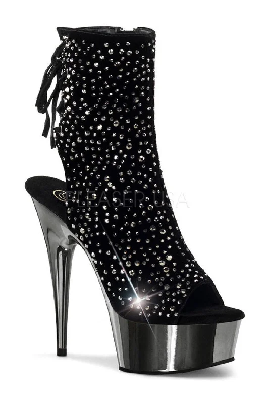 Trendy Sports Footwear DELIGHT-1018RS Platform Boot  | Black Velvet