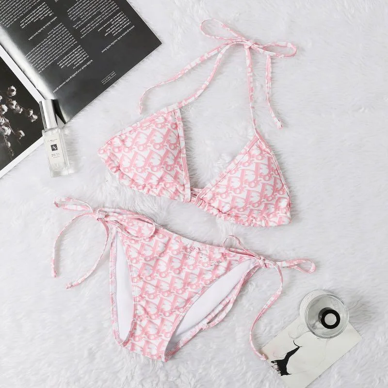 Best Formal Shoes Online Christian Dior Two-Piece Sexy Pink Bikini