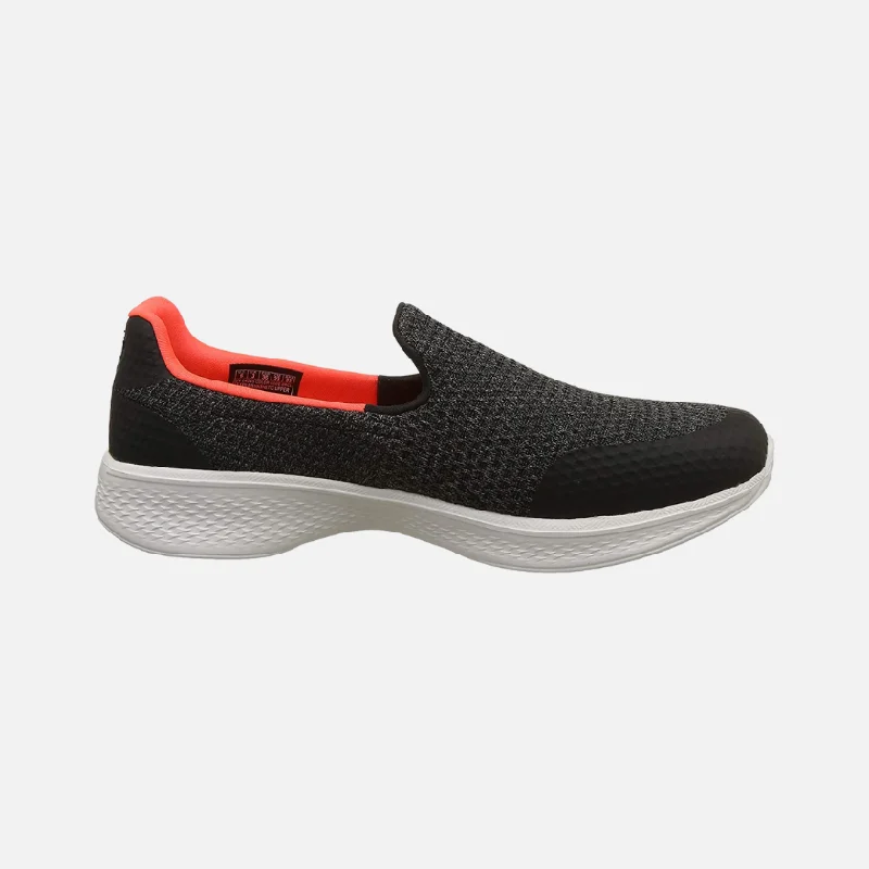 Sporty Snow Boots Skechers Women's Go Walk 4 Black and Coral Nordic