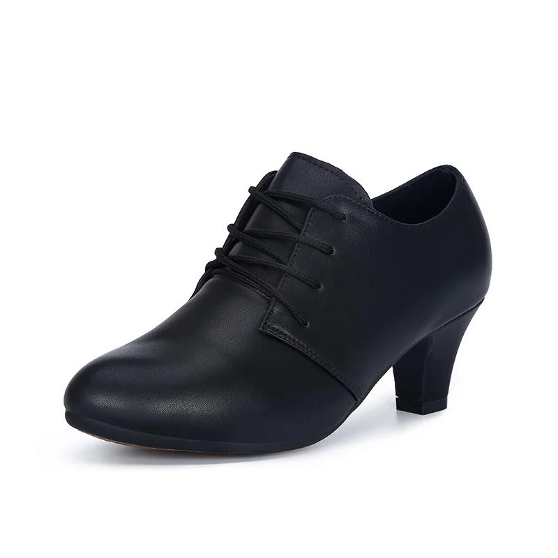 Women’s Lace-Up Shoes Women's Leatherette 5cm Heels Rubber Sole Teaching & Practice Shoes Ballroom Dance Shoes