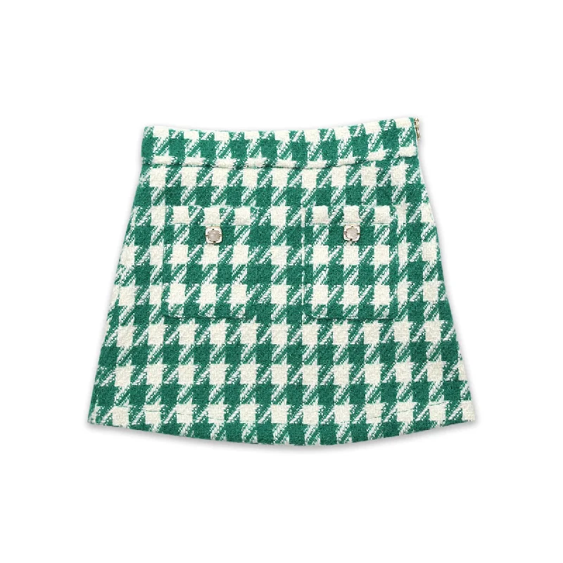 Comfortable Women’s Boots Lauren Houndstooth Skirt