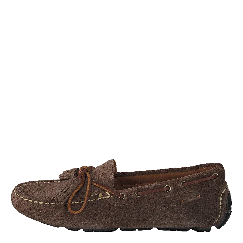 Outdoor Shoes Collection Anders Tasseled Suede Driver Chocolate Brown
