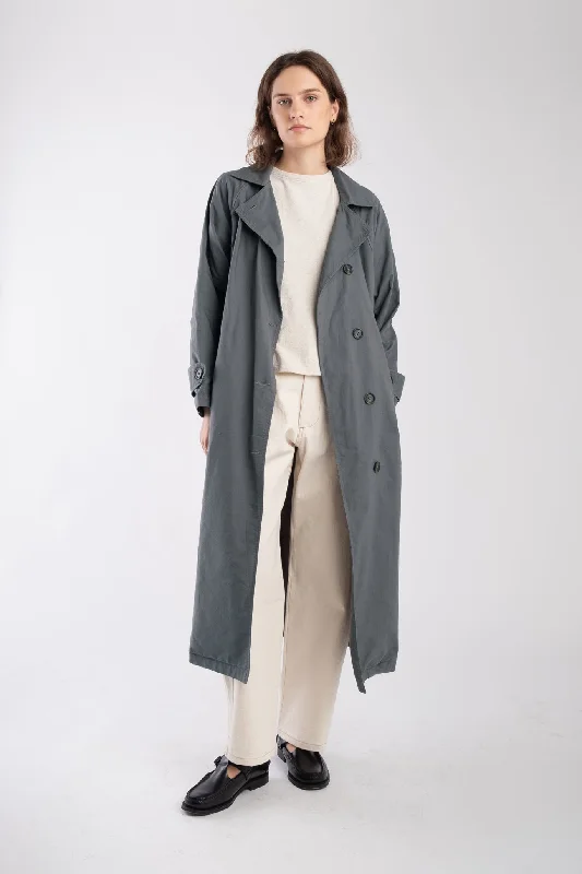 Women’s Office Wear Mineral Green Seamed Trench