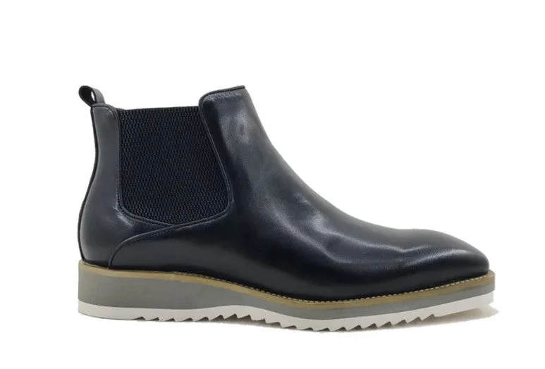 Waterproof Hiking Boots Burnished Calfskin Slip-On Boot Black