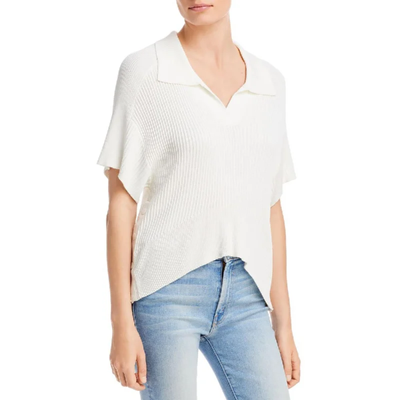 Stylish Women’s Footwear Rag & Bone Womens Dakota SS Collar V-Neck Sweater