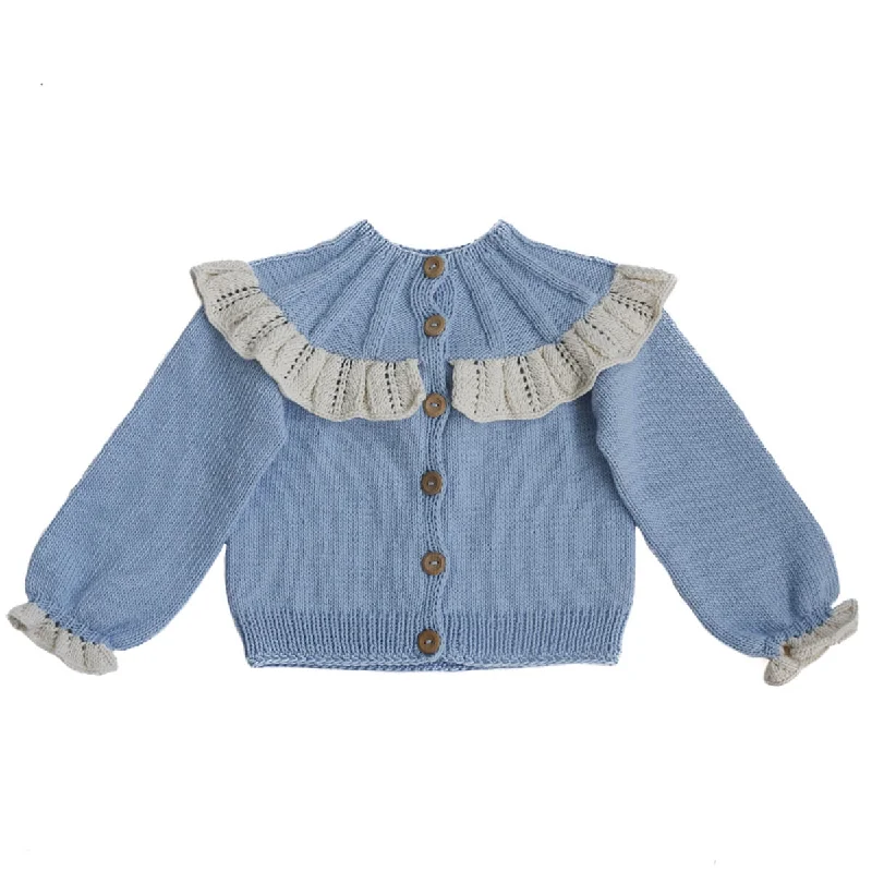 Plus Size Casual Tops Dove Cardigan in Powder Blue by Kalinka - Last One In Stock - 2 Years