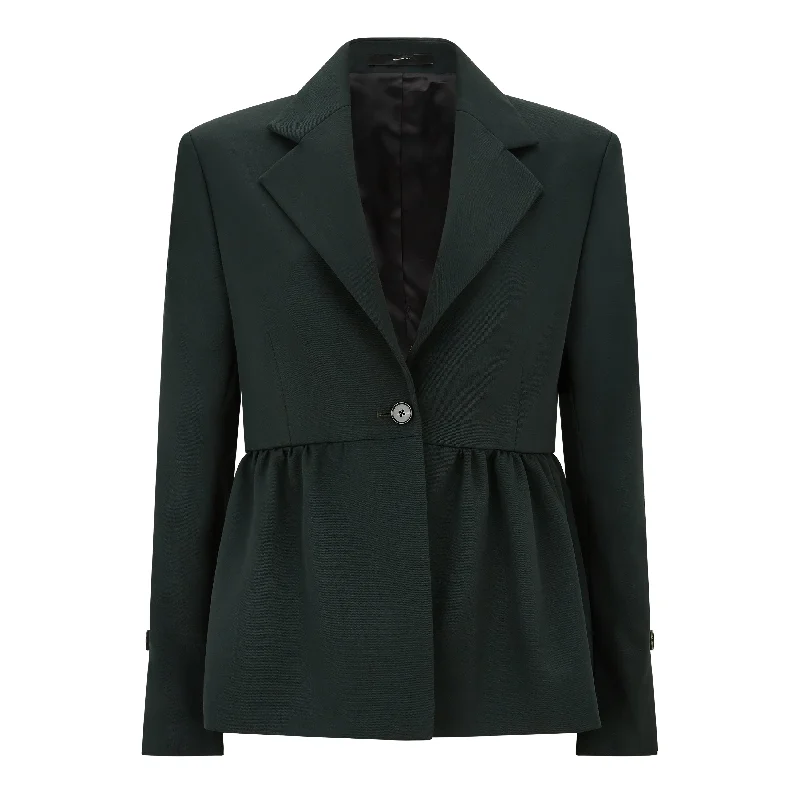 Plus Size Maternity Clothing Tailored Peplum Wool Jacket