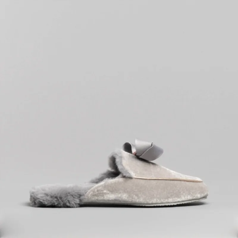 Casual Shoes For Women Women's Bhaybe Velvet Moccasin Slippers In Light Grey