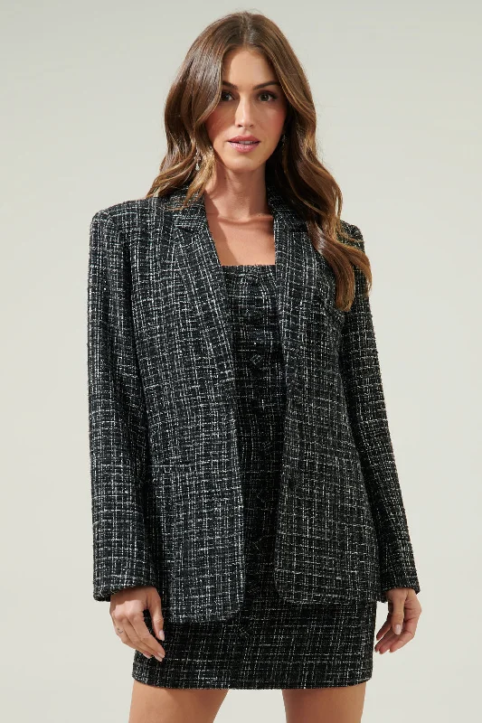 Women’s Outdoor Fashion Margaret Tweed Oversized Blazer