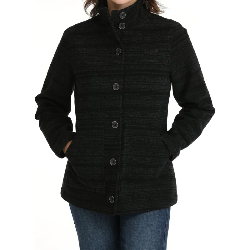 Comfortable Women’s Footwear WOMEN'S TWILL JACKET - BLACK/GRAY