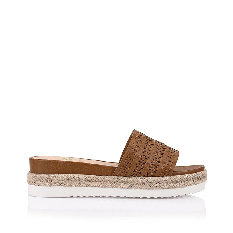 Slip-On Sneakers Collection Denver Footbed Slides - Tan