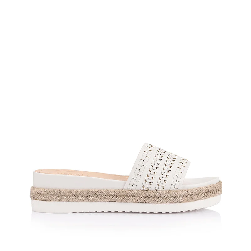 Formal Wedding Shoes Denver Footbed Slides - White