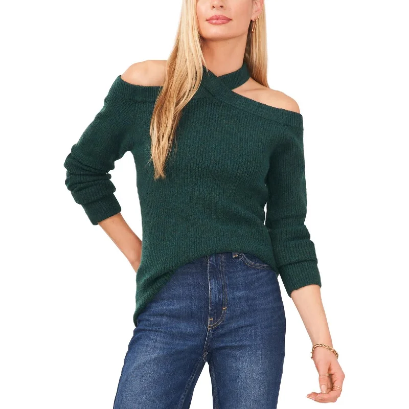 Women’s Denim Coats Sam and Jess Womens Cold Shoulder Knit Pullover Sweater