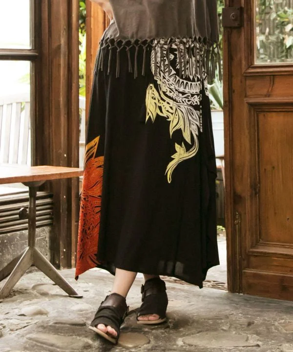 Comfortable Women’s Sneakers Tribal Flower Long Skirt