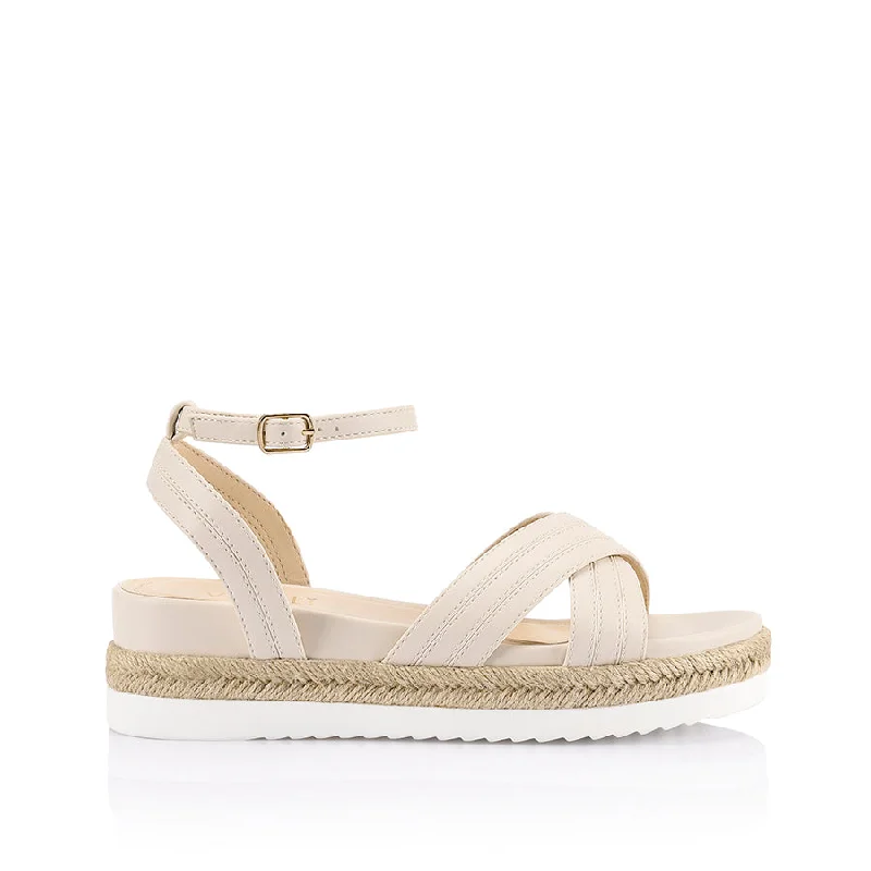 Trendy Loafers For Sale Dezzie Footbed Sandals - Bone Softee