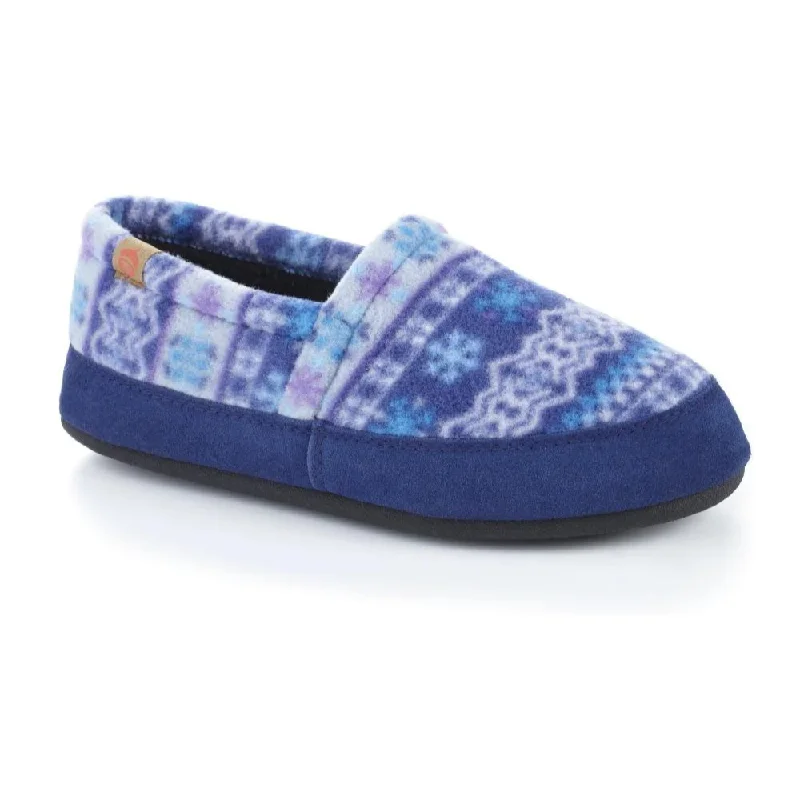 Comfortable Heels For Women Acorn Fleece Moc Icelandic Blue Slipper (Women's)