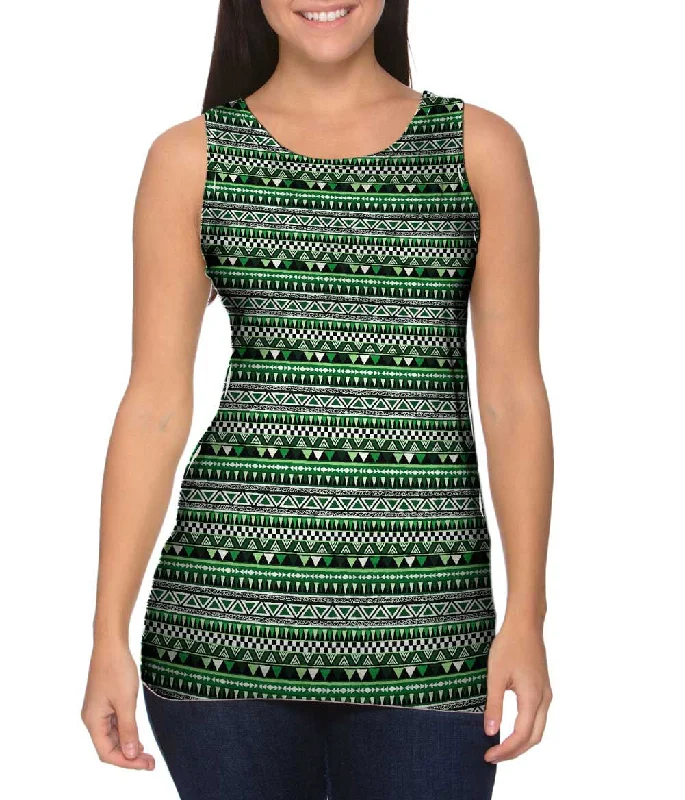 Women’s Summer Fashion Tribal Green Aztec Warrior