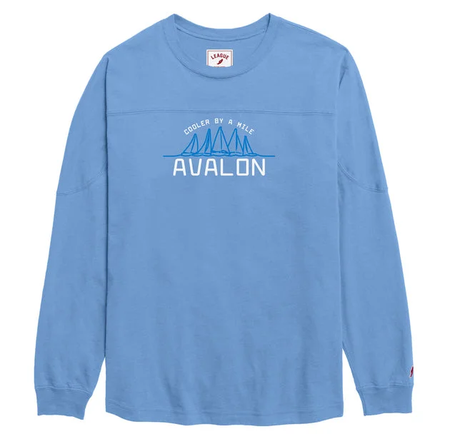 Women’s Fall Outerwear Women's Avalon Throwback Long Sleeve Tee - Power Blue