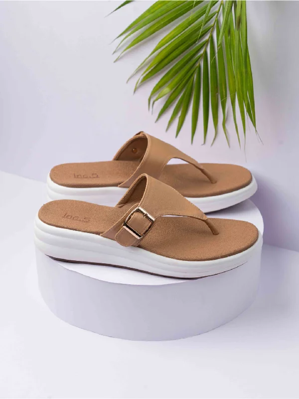 Elegant Casual Footwear Womens Beige Casual Solid Round Toe Casual Flats