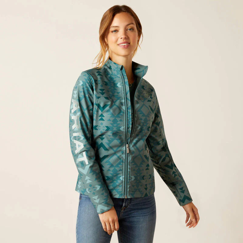 Casual Wear For Women Ariat Womens Turquoise Aztec Soft Shell Jacket