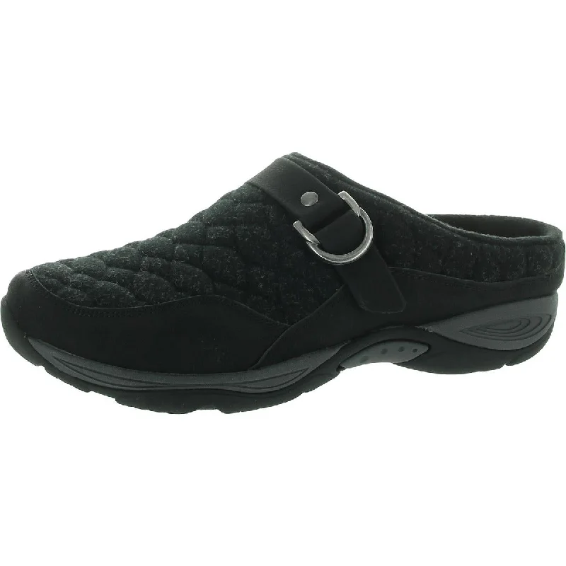 Easy Spirit Womens Enza Buckle Quilted Clogs