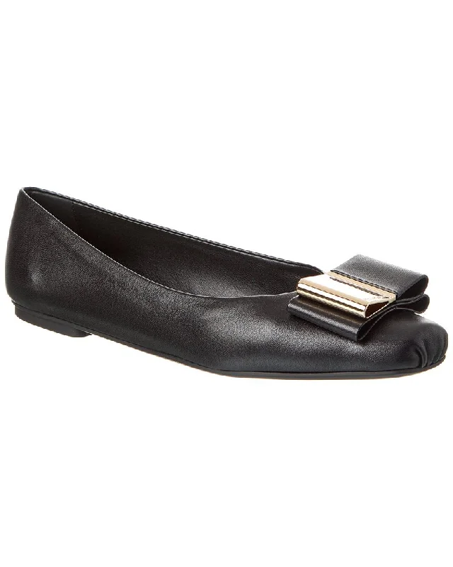Huge Discounts, Unbeatable Offers Ferragamo Lina Leather Ballet Flat