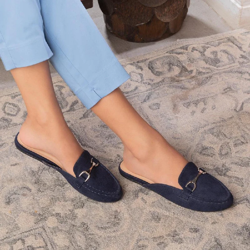 Discounts available on silk wear The Mlip Blue Women's Dress Mules Tresmode