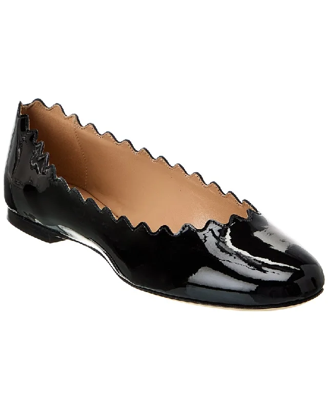 Deals for wear Chloé Lauren Scalloped Patent Ballet Flat