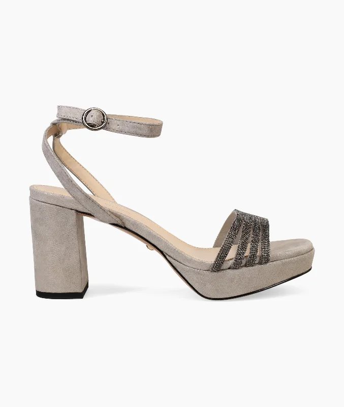 Comfortable Snow Sneakers Aliana Platform - Pewter