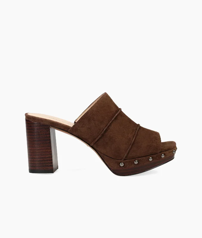 Leather Casual Shoes Amery Mule - Oak