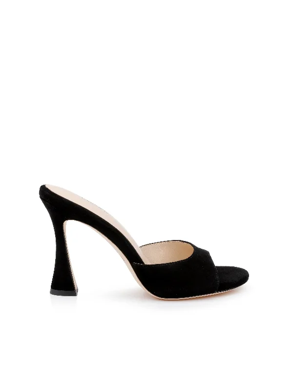 Avery Suede Peep-Toe Mule