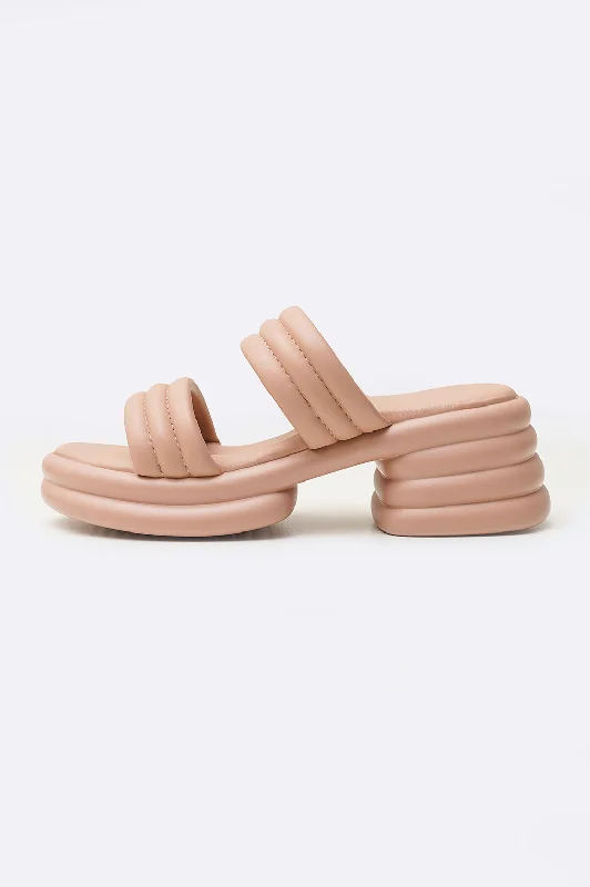 Comfortable Walking Sandals BLOCK BUBBLE HEELS