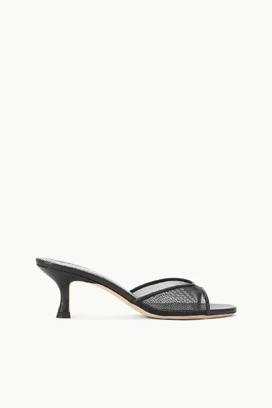 Cozy Indoor Slippers BRIGITTE MULE | BLACK MESH