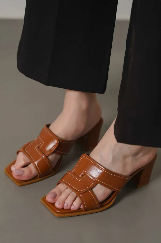 Warm Winter Boots CROSSOVER BLOCK HEELS