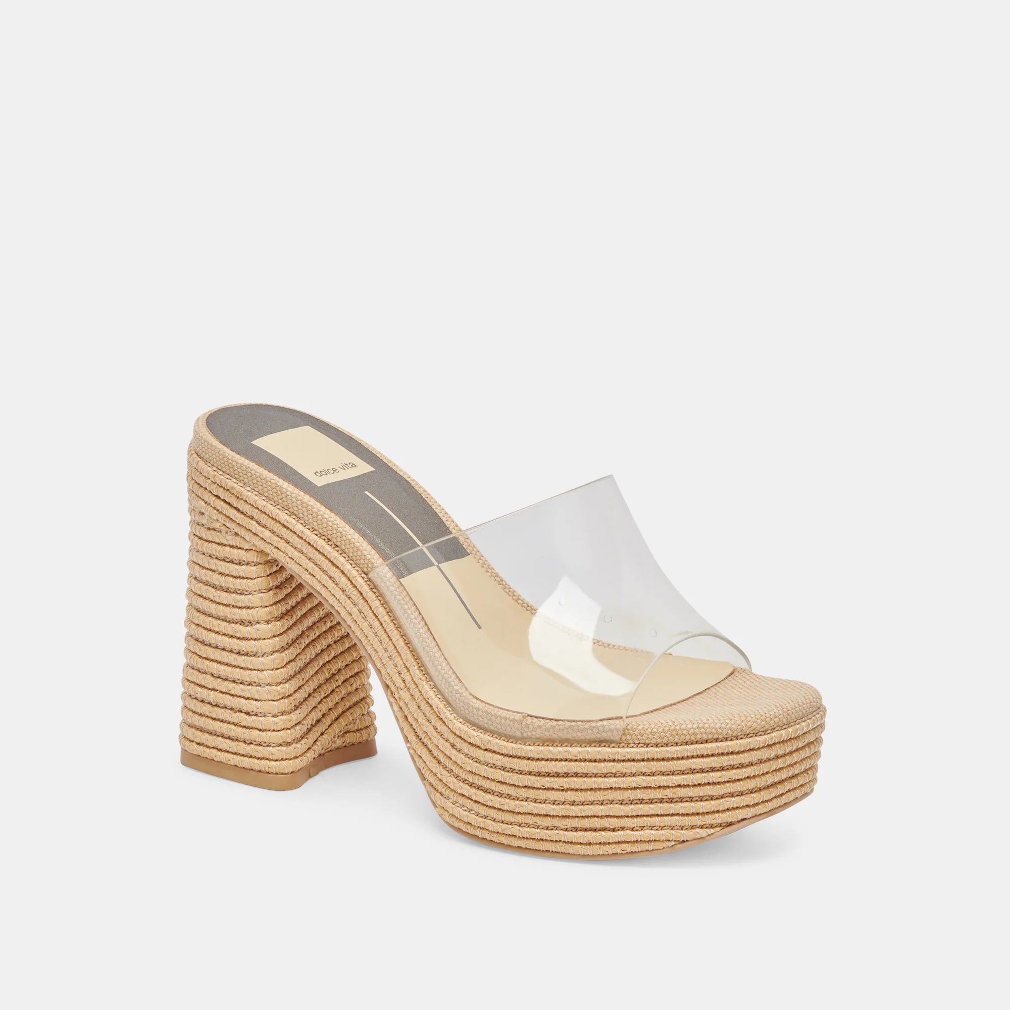 Comfortable Heeled Shoes Dolce Vita Lichia Heels - Natural Vinyl