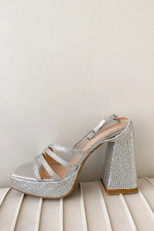 Best Running Sneakers Luna Rhinestone Platform Heels