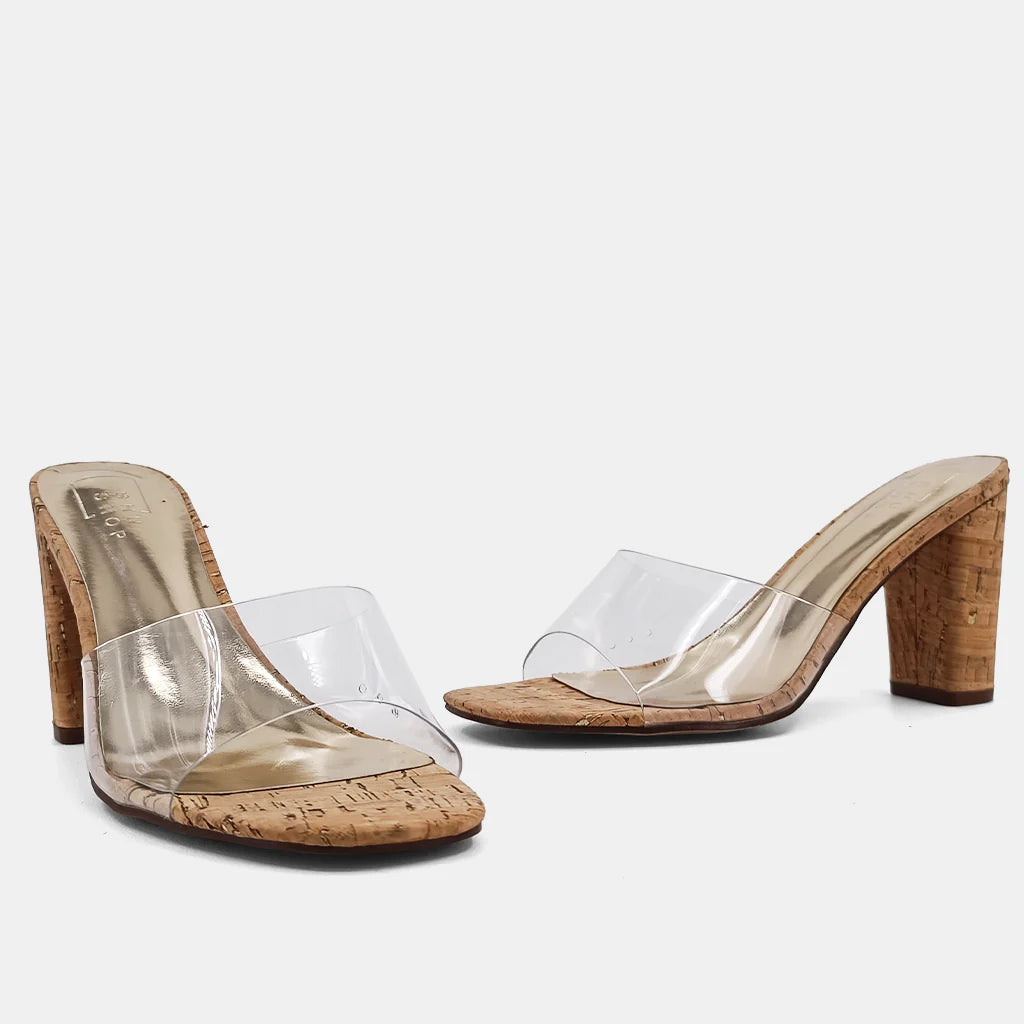 Summer Sports Shoes Shu Shop Frida Cork Heels-Gold