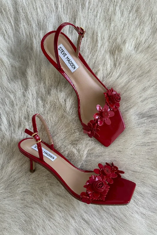 Trendy Walking Shoes Steve Madden Rosalea Floral Patent Heel