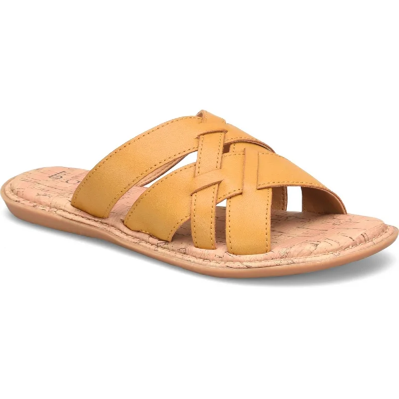 Comfortable Athletic Shoes B.O.C. Womens Mona  Strappy Slip On Slide Sandals