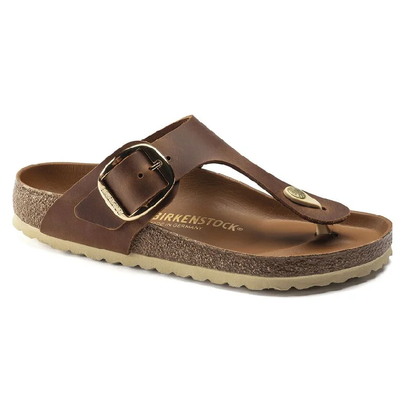 Trendy Loafers For Sale Birkenstock Gizeh Big Buckle Cognac R 1018745