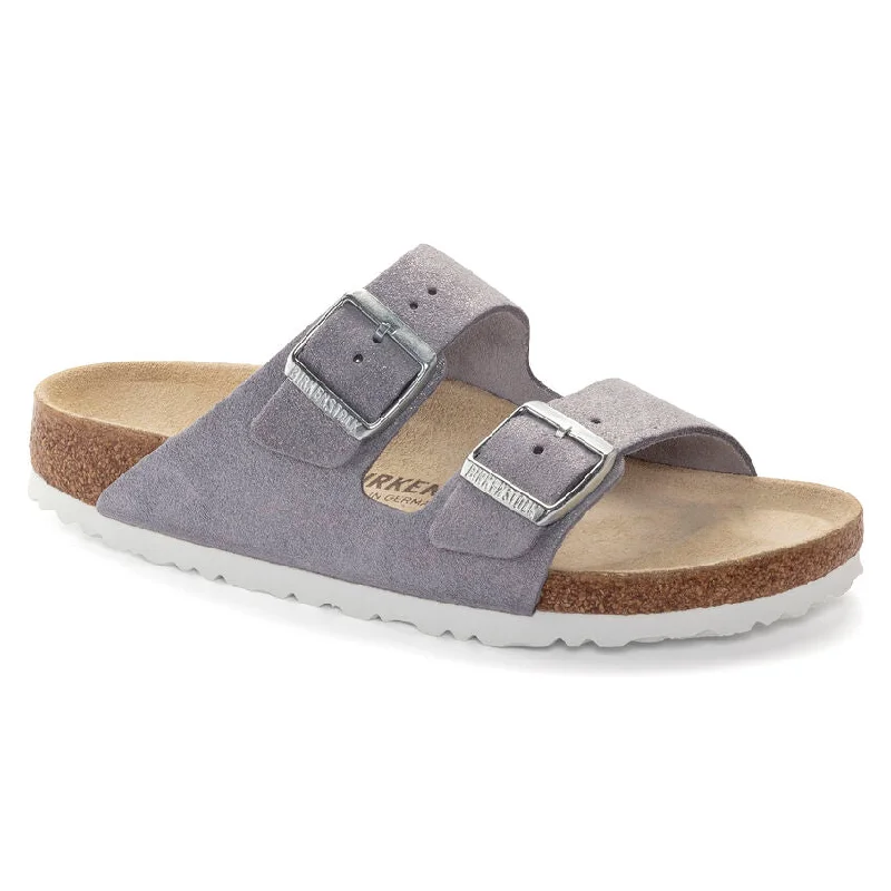 Women’s Platform Heels 'Birkenstock' Women's Arizona Suede Leather Sandal - Shimmering Purple Fog