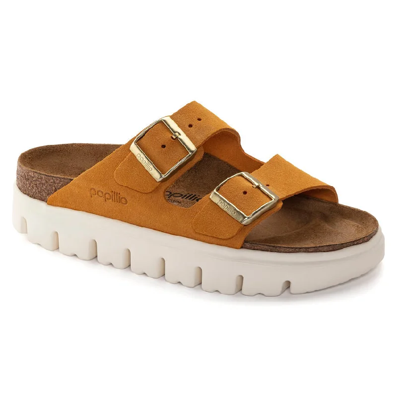 Trendy Sandals For Women 'Birkenstock' Women's Arizona Chunky Suede Leather Sandal - Apricot